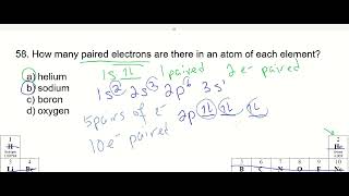 58  How many paired electrons are there in an atom of each element [upl. by Mad]