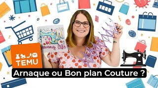 JE TESTE LE SITE TEMU  ARNAQUE OU BON PLAN   La couture By PopO  Haul  Unboxing [upl. by Ninette430]