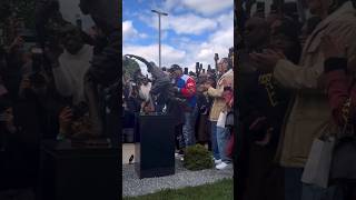 Allen Iverson statue unveiled outside Philadelphia 76ers practice facility [upl. by Conway561]