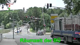 BÜSTRA Stührenberg LED LSASiemens Bahnübergang in EschweilerWeisweiler [upl. by Melania]