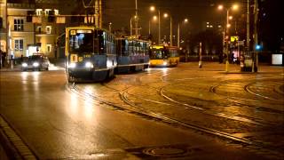 Tramwaje we Wrocławiu Noca styczeń 2014r [upl. by Stock]