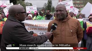 Civic organizations and social activists march in Mthatha over crime [upl. by Aimerej]