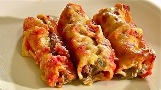 Cannelloni mit Rinderhack FüllungCannelloni mit HackfleischTomatensauce und Bechamelsauce [upl. by Eiromem]