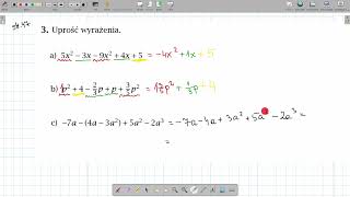 Przekształcenia algebraiczne  część 1 klasa 8 [upl. by Vic]