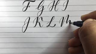 Tombow Fudenosuke Hard Tip  Uppercase letters [upl. by Jana]