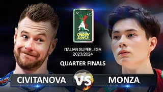 Quarter Finals of Italian Volleyball SuperLega 20232024  Civitanova vs Monza [upl. by Richara]