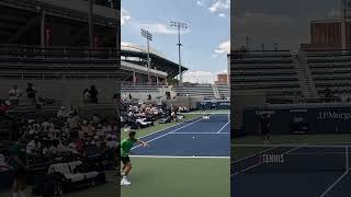 Grigor Dimitrov and Jack Draper warming up at the US Open tennis atp usopen [upl. by Ardnos]