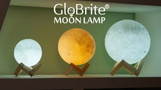 GloBrite LED Moon Lamp 3D Printed Touch Lamp [upl. by Tonry]