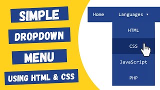 Simple Dropdown Menu Using HTML and CSS [upl. by Nehte]