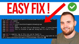 Npx Create React App Not Working Error in Visual Studio Code React JS SOLVED [upl. by Bridgette]