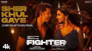 FIGHTER Sher Khul Gaye Song Hrithik Deepika VishalSheykhar Benny Shilpa Kumaar BoscoCaesar [upl. by Allerus]