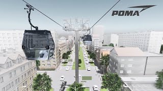 POMA URBAN AERIAL ROPEWAYS SUSTAINABLE SOLUTION [upl. by Illoh]