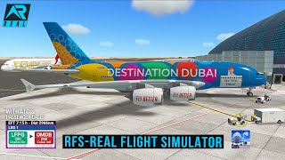 RFS  Real Flight Simulator Paris to DubaiFull FlightA380ReworkedEmiratesFullHDRealRoute [upl. by Varini]