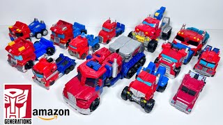 Transformers Amazon Exclusive Optimus Prime Only 6 steps How does it compare to Rescue Bots [upl. by Larena]