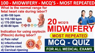 Top 20 midwifery nursing mcqs  midwifery questions and answers  midwifery interview midwifery [upl. by Leiram]