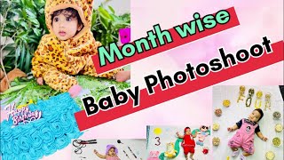 Latest monthly Baby Birthday Photoshoot ideas at home 🏡 VeehaVeerendra [upl. by Okomom]