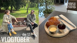 vlogtober day 12  running 8K autumnal parks watching iconic spooky movies [upl. by Ky]