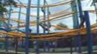 Tomb Raider The Ride Roller Coaster at Canadas Wonderland  Time Warp Roller Coaster [upl. by Atsev285]