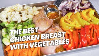 Easy Dinner in 25 Minute Roasted CHICKEN BREAST amp VEGETABLES Recipe by Always Yummy [upl. by Kelwunn16]