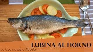 Lubina al horno con patatas La Cocina de la Abuela [upl. by Leonid754]