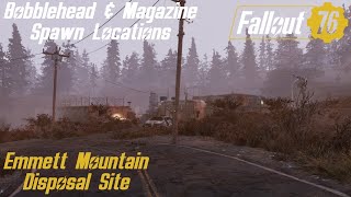 Fallout 76 Bobblehead amp Magazine Spawn Locations  Emmett Mountain Disposal Site [upl. by Adivad]