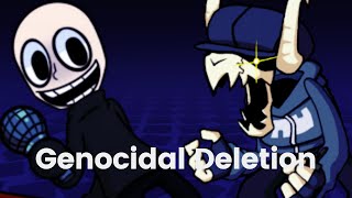 Friday Night Funkin Genocidal Deletion Diagraphephobia X Genocide Mashup [upl. by Ellecram978]