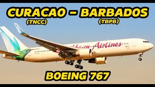 BOEING 767  Full Flight  CURACAO BARBADOS I MSFS LIVE [upl. by Nomolos772]