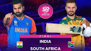 🔴 Live India vs South Africa T20 World Cup Final Live Match Score  IND vs SA Live match Today [upl. by Alyl]