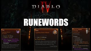 Diablo 4  Runewords What you NEED to know [upl. by Nithsa]