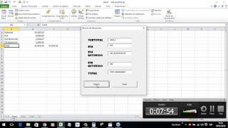 Cómo CALCULAR Honorarios con formulario de VBA Vaciar en Excel [upl. by Nessej216]