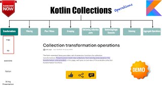 Collection Operations  Transformation  map  zip  Kotlin Fundamentals Tutorial  Part 40 [upl. by Rimaj335]