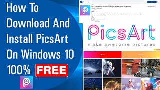 ✅ How To Download And Install PicsArt On Windows 10 100 Free 2020 [upl. by Akimrej]