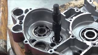 How to remove a bearing with only one access side 2 Stroke Engine Disassembly 11 03 14 [upl. by Heyes38]