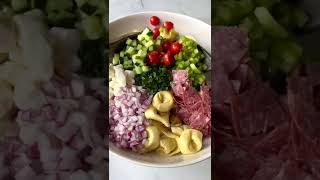 Tortellini Pasta Salad  Easy Recipe with Italian Dressing [upl. by Tihom]