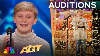 Reid Wilson Receives The GOLDEN BUZZER For quotYou Dont Own Mequot  Auditions  AGT 2024 [upl. by Sipple879]