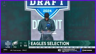 Eagles draft LB Jeremiah Trotter Jr in the most hype way possible for the fifth round [upl. by Hahnert]