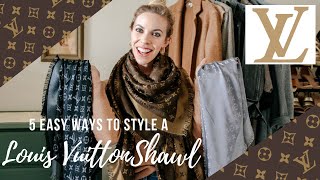 5 Easy Ways to Style a Louis Vuitton Shawl Scarf plus many more [upl. by Nickie734]