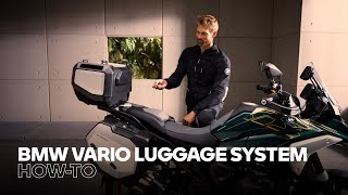 Installing the BMW Vario Luggage System — BMW Motorrad HowTo [upl. by Aisatana964]