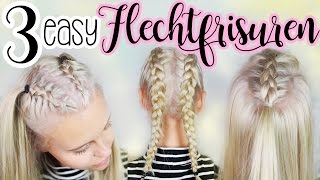 3 easy FLECHTFRISUREN  mit meiner COUSINE 💗  Dagi Bee [upl. by Nanek]