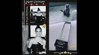 Demet Ozdemir 2023 winner kineo award demetözdemir love bestinternationalactress [upl. by Webber]