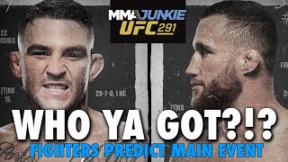 Dustin Poirier vs Justin Gaethje Predictions UFC 291 Fighters Make Picks For BMF Title Fight [upl. by Minne236]