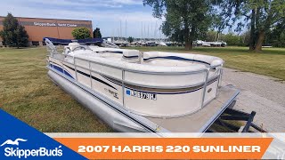 2007 Harris 220 Sunliner Pontoon Tour SkipperBuds [upl. by Nahtnhoj519]