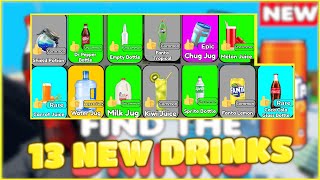 How to find the 13 NEW DRINKS  Roblox  Find the Drinks [upl. by Behre]