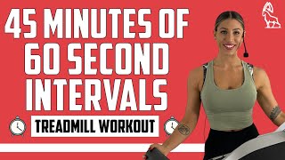 45 MIN OF INTERVALS  Treadmill Follow Along [upl. by Aronoff]