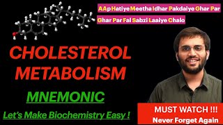 Cholesterol Metabolism Biochemistry Mnemonic amp Concept Video Lipid Metabolism Cholesterol Synthesis [upl. by Roth827]