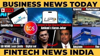 MAmbani to buy Dharma Productions 📈  Amazon to pay 58000 Women💥SBI Hyundai  Fintechnewsindia [upl. by Gyimah]