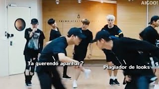 Monsta x Minhyuk Meio Anormal e o PuxaPuxa do Shownu [upl. by Renick762]