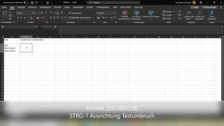 Excel Basics Zeilenumbruch in Zelle ALTRETURN ZEICHEN10 [upl. by Earehc]