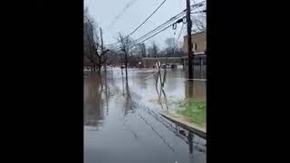 Morristown flooding near new apartments Dec 18 2023 [upl. by Auhsot]