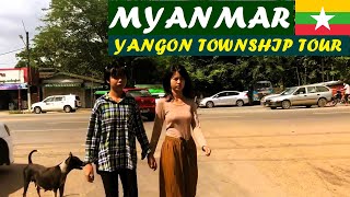 A Tour of Mingaladon Township Yangon 🇲🇲 Local Street Market Food Cooking Bike Ride amp Pagoda Visit [upl. by Hennebery]